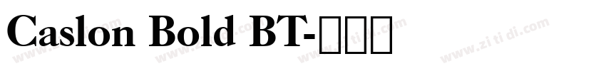 Caslon Bold BT字体转换